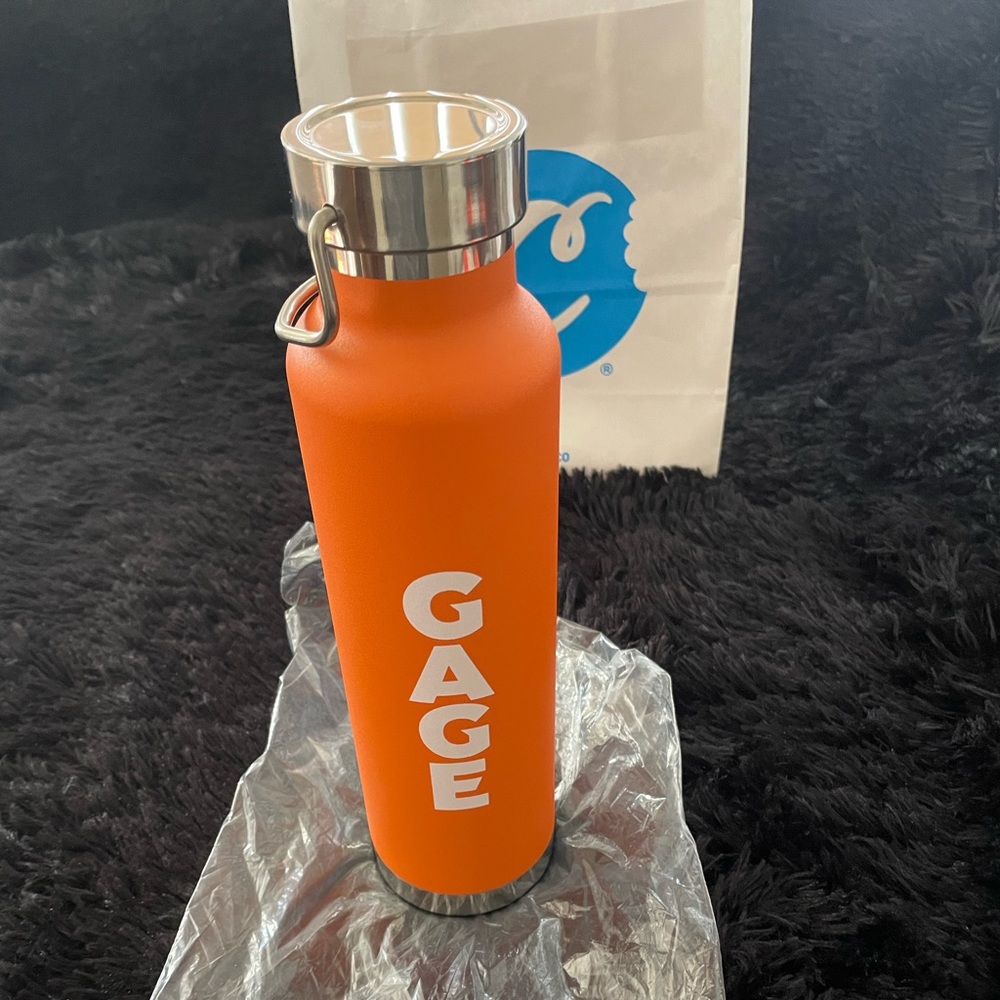 Brand New “GAGE” Matte Orange Water Bottle